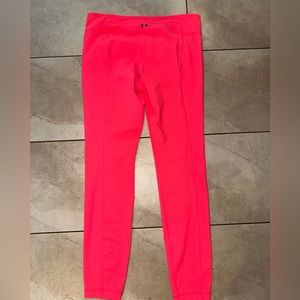 Under Amour Heat Gear Hot Pink Legging with Sheer Snakeskin Print Size L